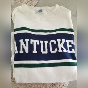 Nantucket Beachy Coastal Summer Crew Oversized Sweater Size Medium New No Tag